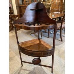 Geo III Mahogany Corner Washstand