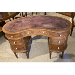 Maple & Co Kidney shaped Satinwood Desk